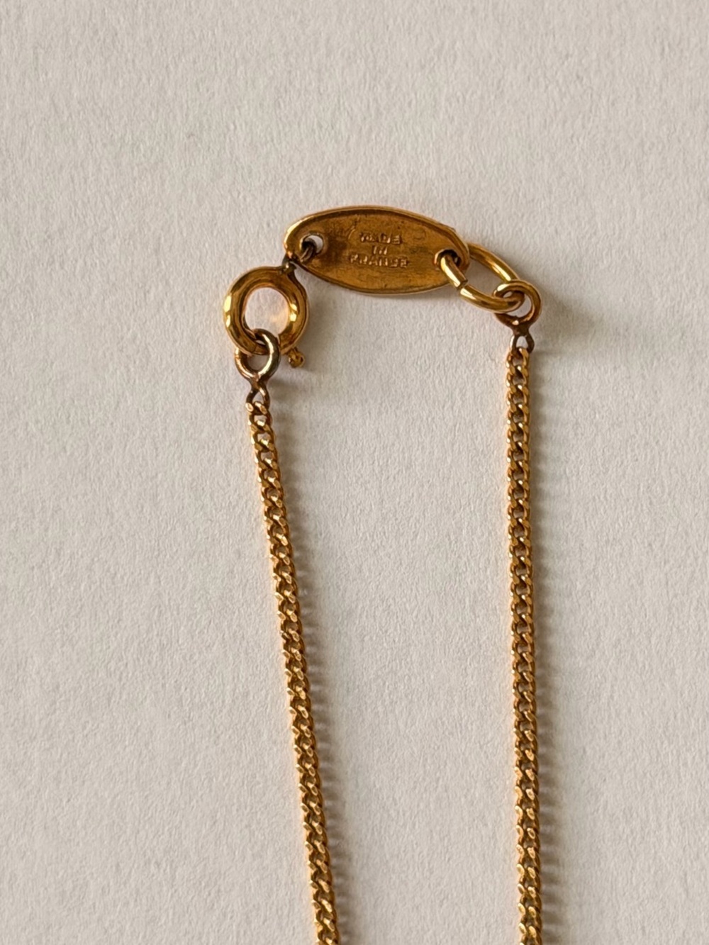 Authentic Chanel Gold CC Logo Crystal Pendant Necklace (7.5 inch drop) - Picture 6 of 8